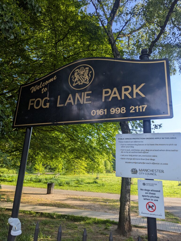 fog lane park entrance fog lane park entrance